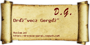 Drávecz Gergő névjegykártya