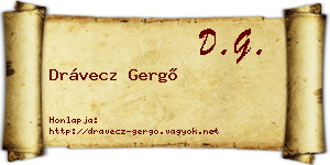 Drávecz Gergő névjegykártya